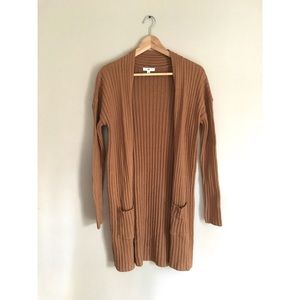 Camel Colored Long Cardigan