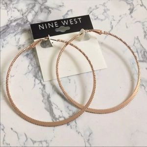 Nine West Rose gold hoops