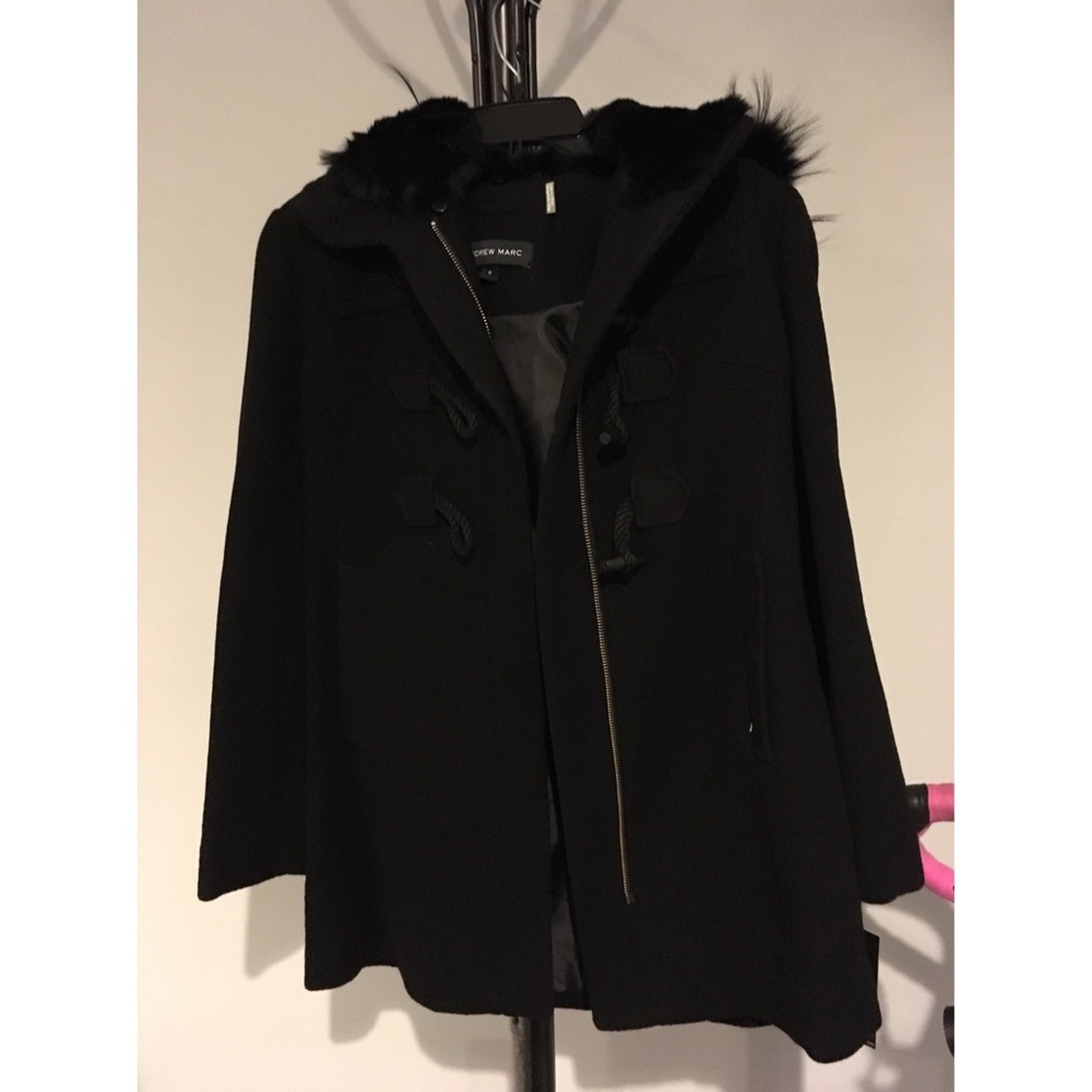 Never worn Andrew Marc coat with real fur. Size 6