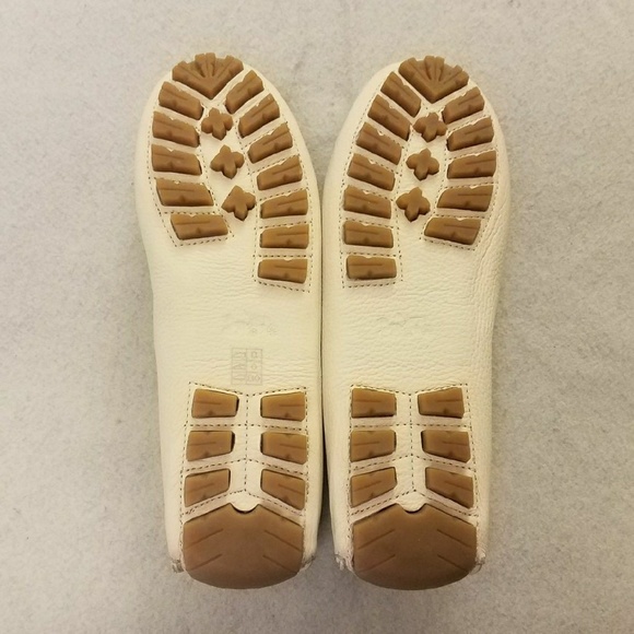 Coach Chalk Amber Leather Loafer Logo 7.5 Shoes - Picture 7 of 8