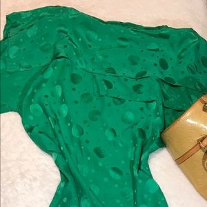 Emerald Green Vintage Liz Claiborne Silk dress