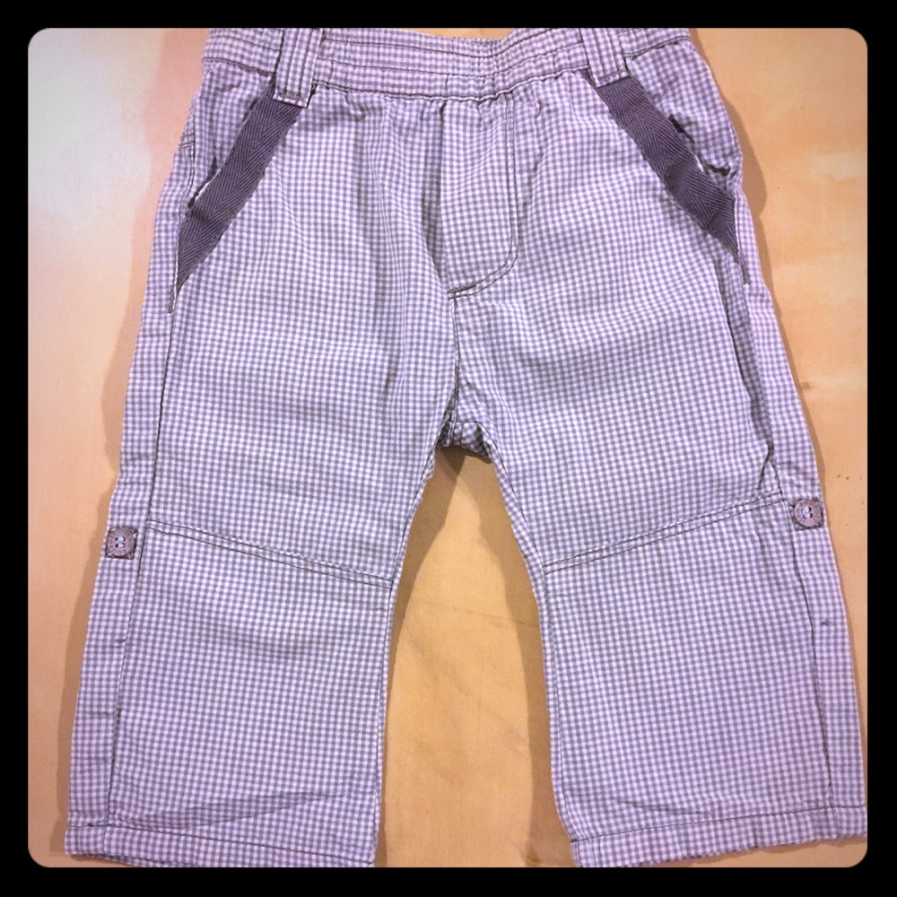 Plaid baby pants