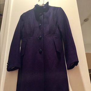J. Crew Navy Wool Dress-coat! Big blue buttons💙
