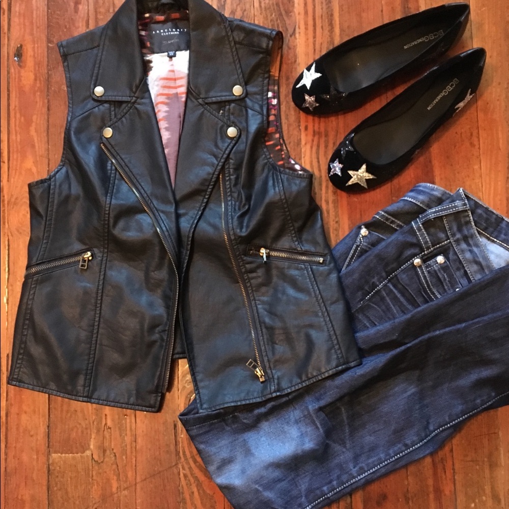 NWOT Sanctuary Faux Leather Vest