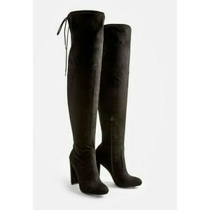 **LAST PAIR** Black Suede Over-the-Knee Boot NIB