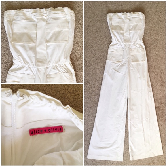alice and olivia white romper