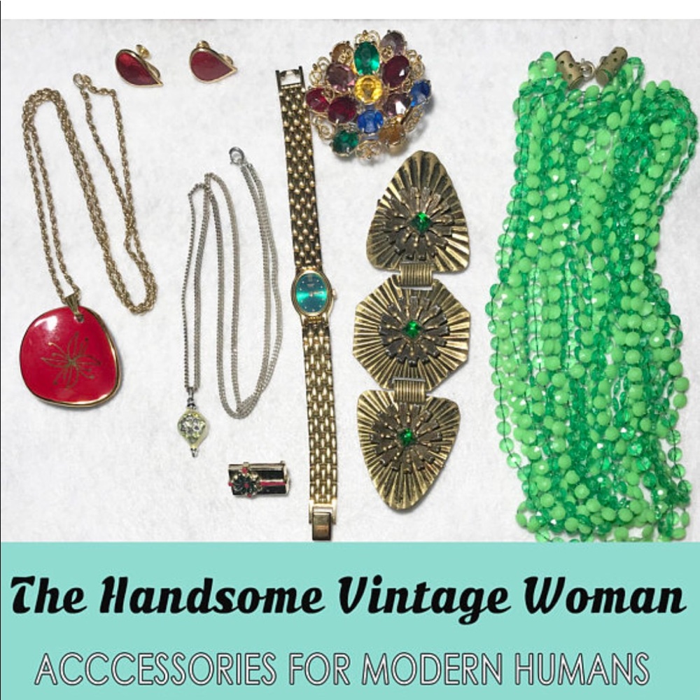 Christmas jewelry lot destash, bundle green/red