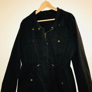 Black Canvas Utility Jacket