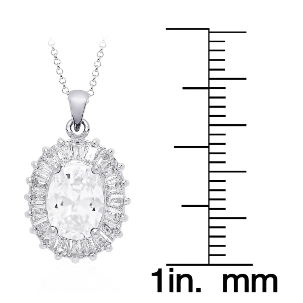 sterling silver oval necklace - Picture 3 of 3