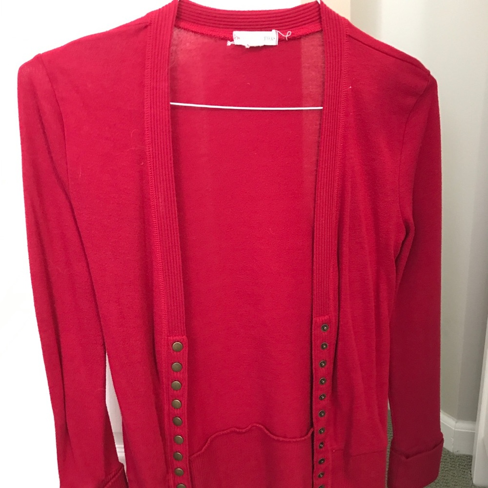 Zenada Outfitters red button up cardigan