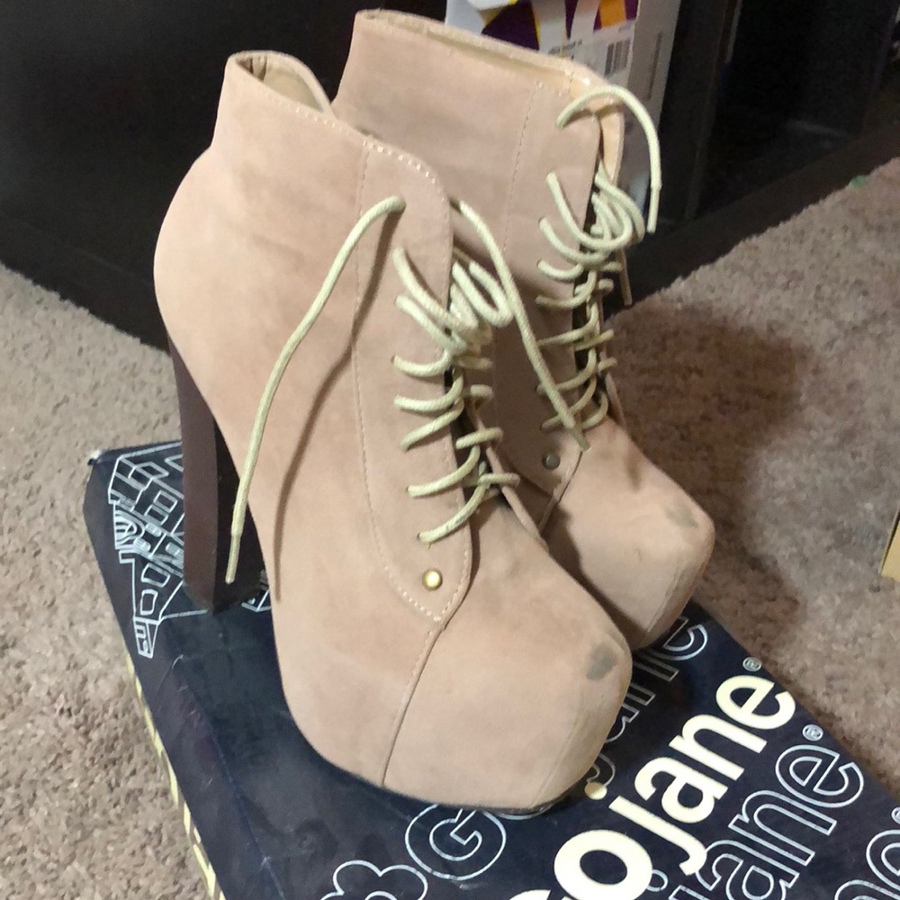 Platform lace up bootie