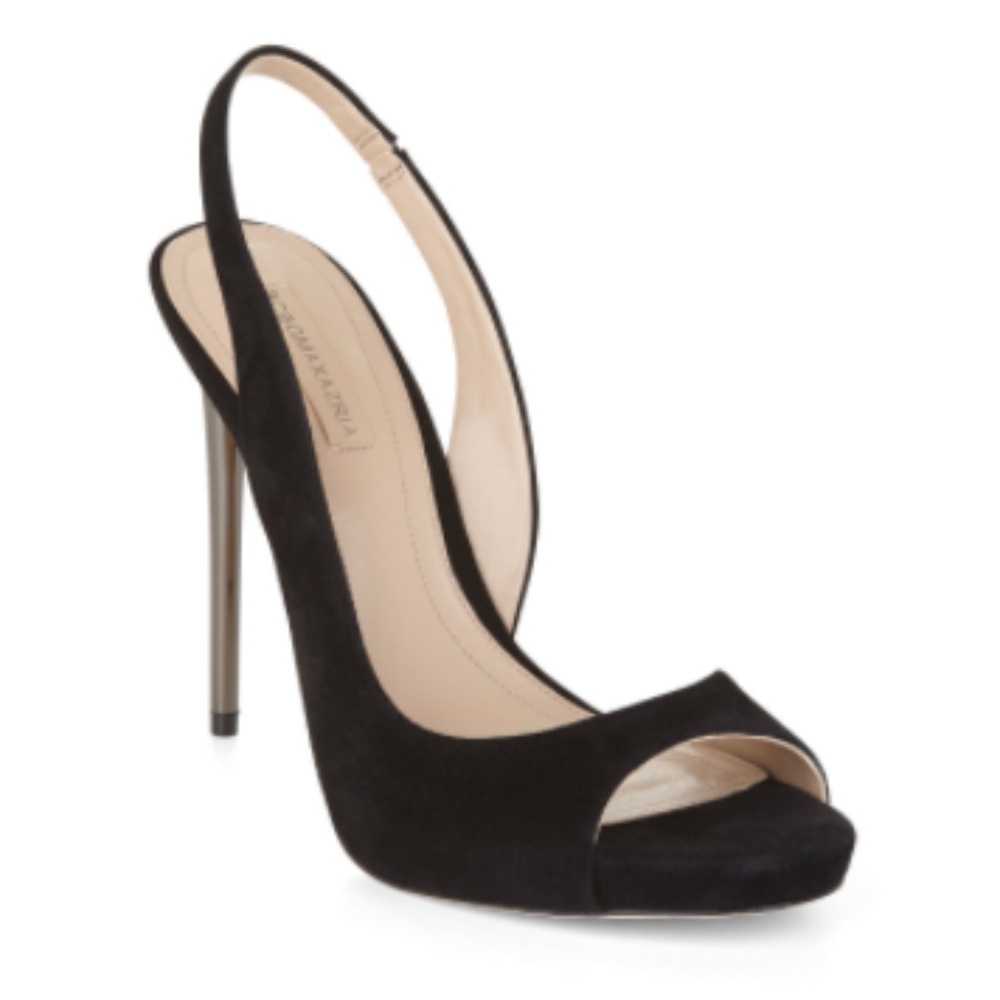 BCBG Max Azria "Prue" Slingbacks with Gold Heel