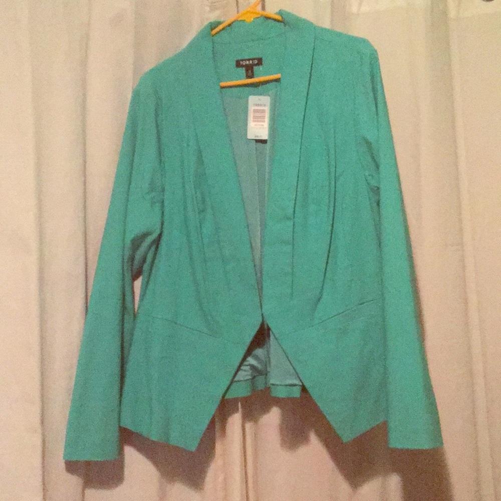 Blue green business jacket