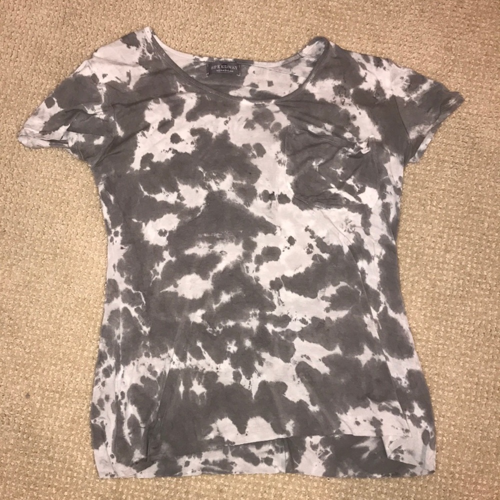 Grey Tie Dye Top
