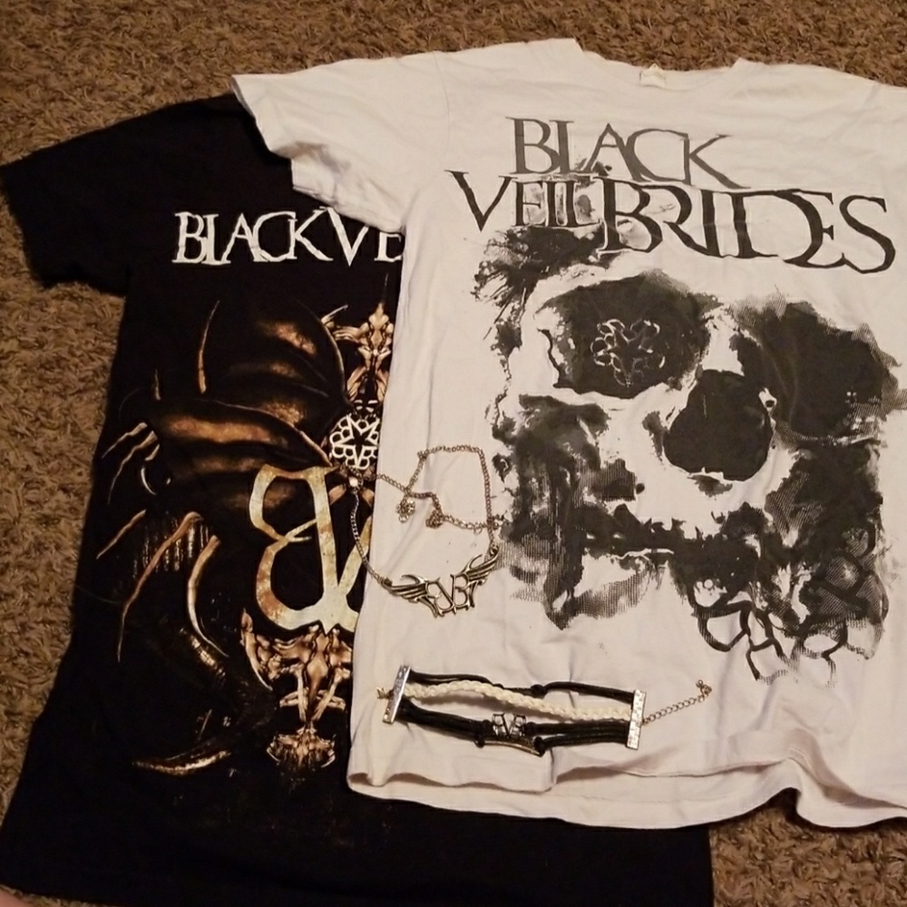 Two Black Veiled Brides T-shirts