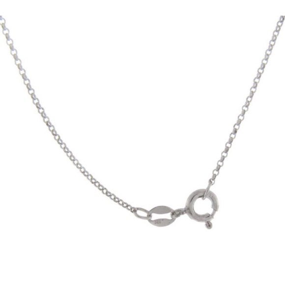 sterling silver necklace w/ square cubic zirconia - Picture 2 of 5