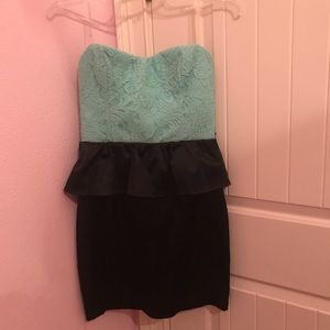 Strapless Peplum Dress