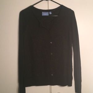 Black floral cardigan