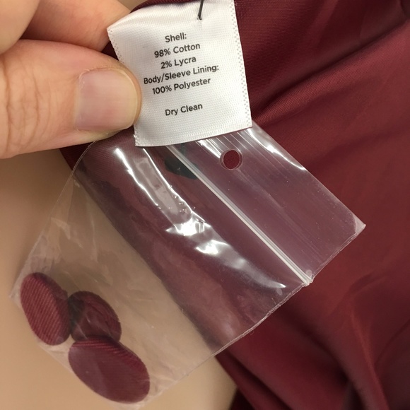 Size 14P Talbots Red Velvet One Button Blazer - Picture 8 of 8