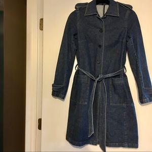Theory denim trench coat . Size small