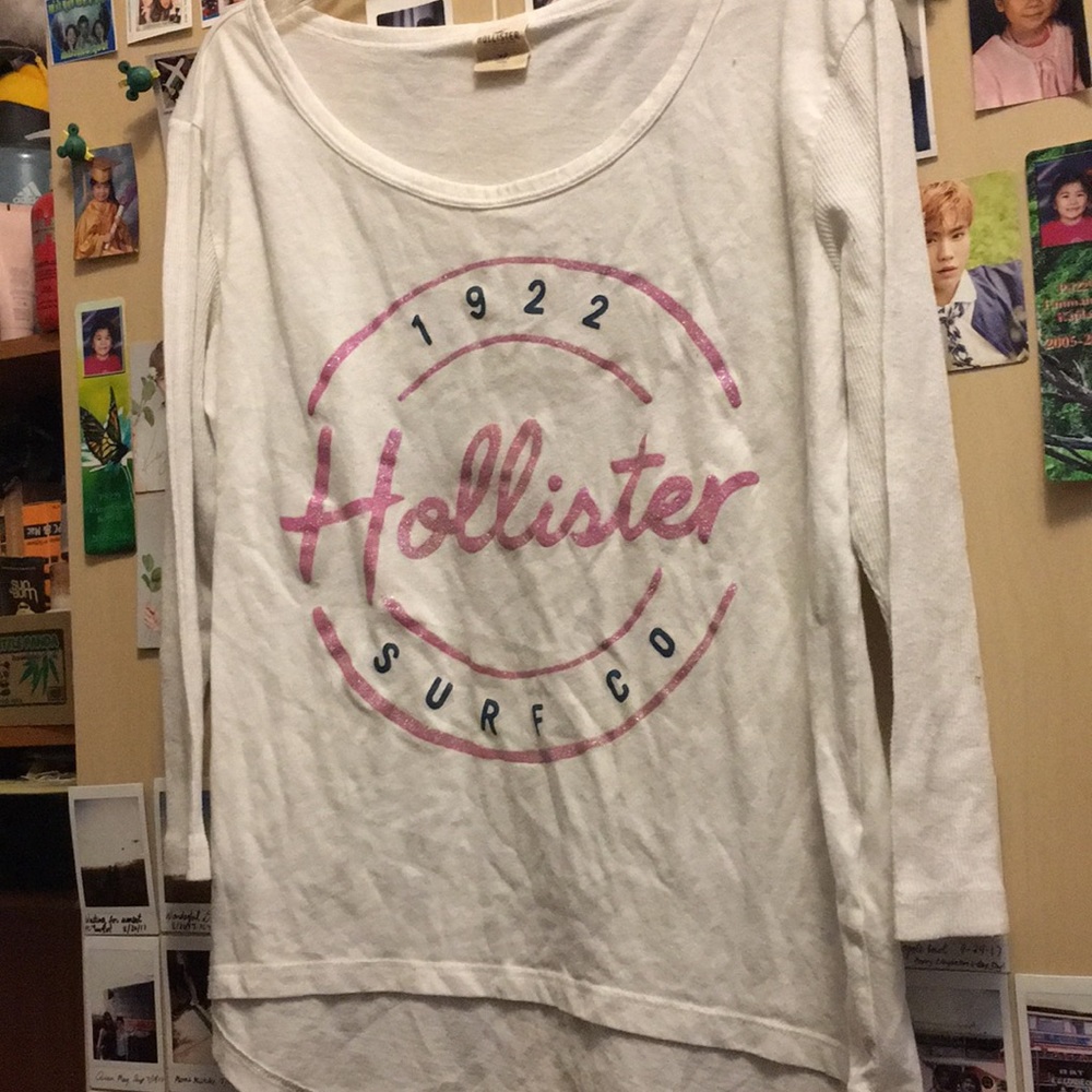 Hollister White long sleeve shirt