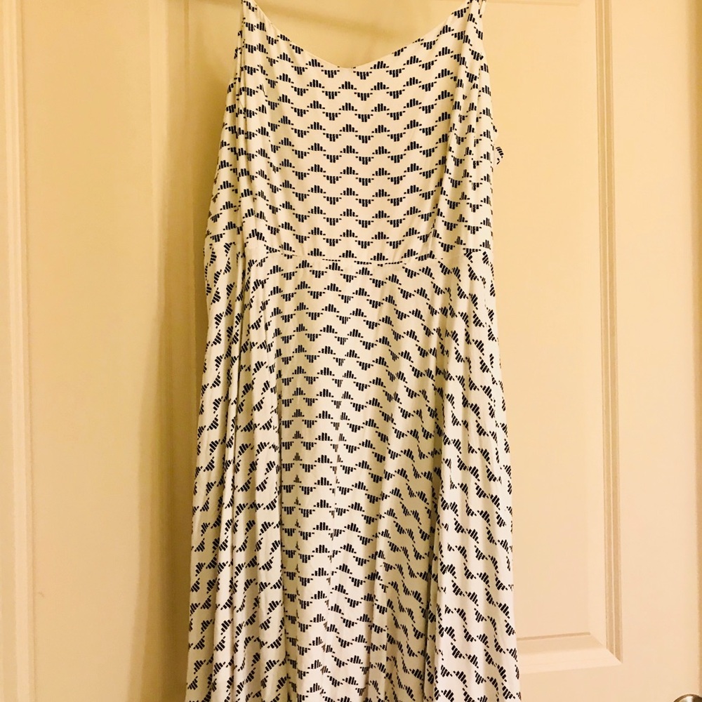 Black and White Pattern A-line Dress