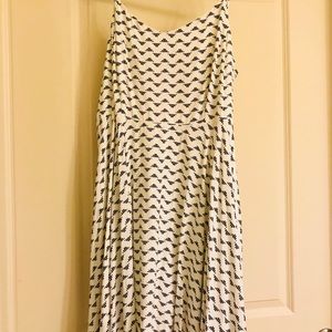 Black and White Pattern A-line Dress