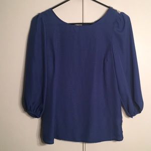 Royal blue and lace dress shirt