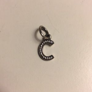 PANDORA C dangle charm letter