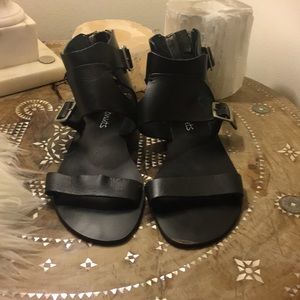 Black Gladiator Sandal