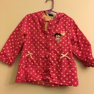 Dora pink raincoat with matching shirt 3T