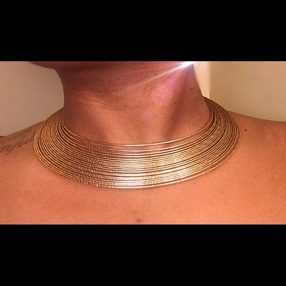 Gold Statement Necklace - Picture 1 of 2