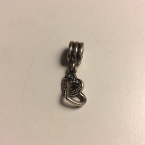 PANDORA silver interlocking love dangle charm