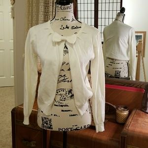 Sweet ModCloth Off-white Cardigan