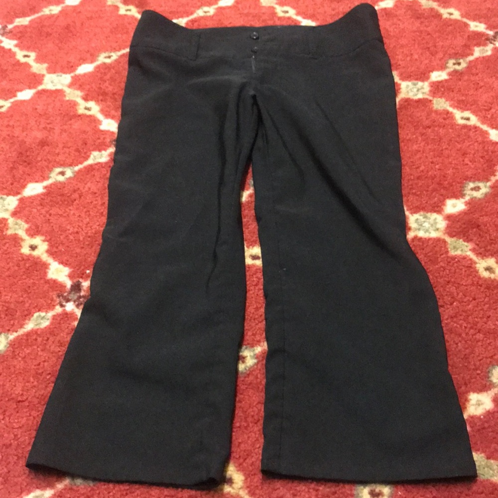 Black ankle dress pants