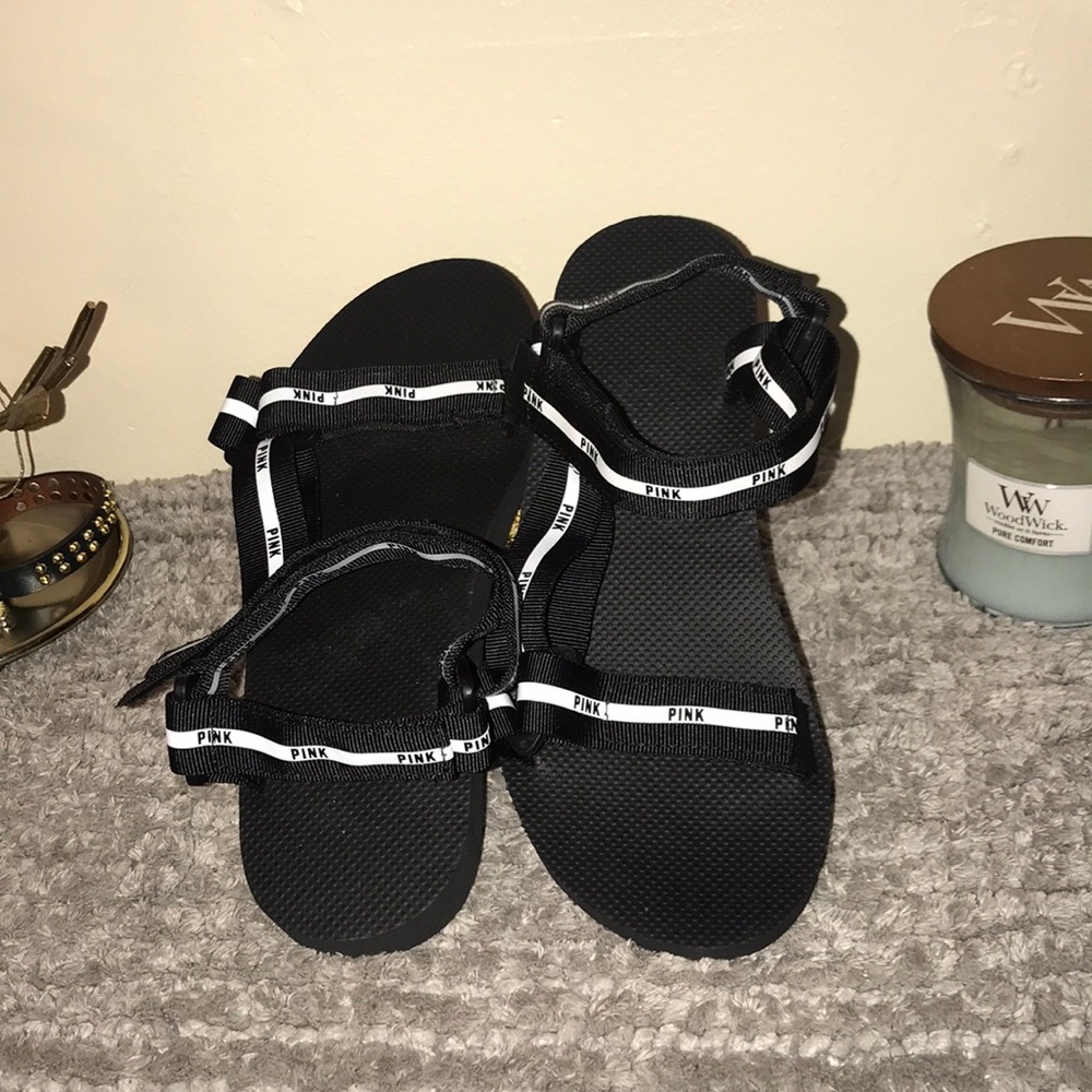 VS Pink Plastic Strap sandals