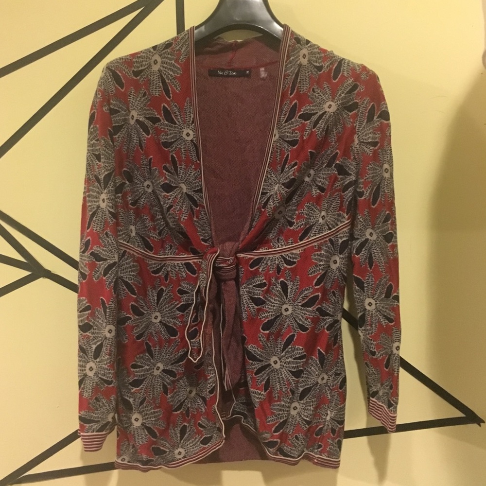 Vintage Floral Knit Cardigan