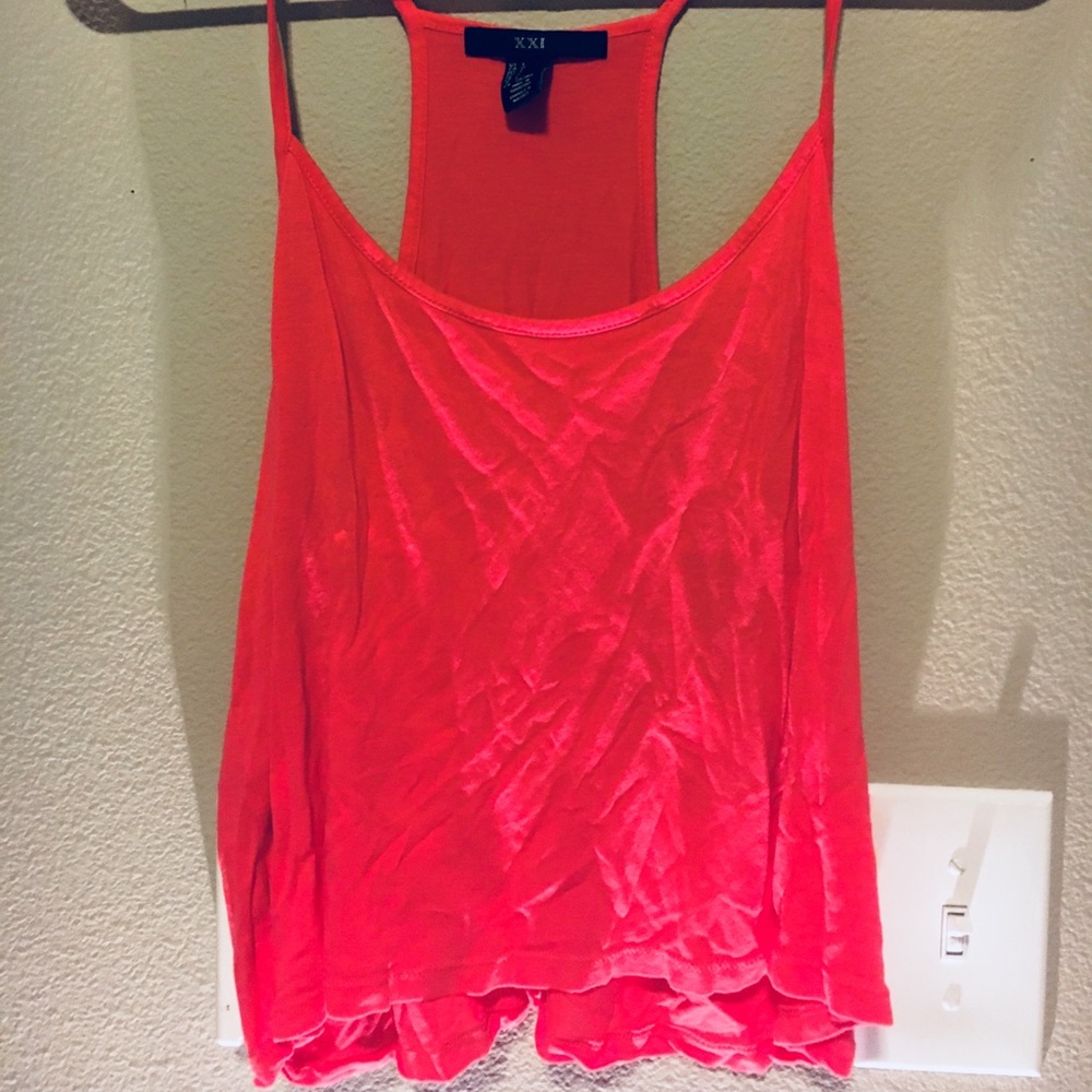 Forever 21 pink spaghetti strap crop top