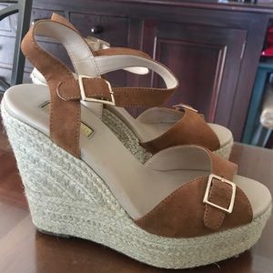 TOPSHOP Suede espadrille wedge
