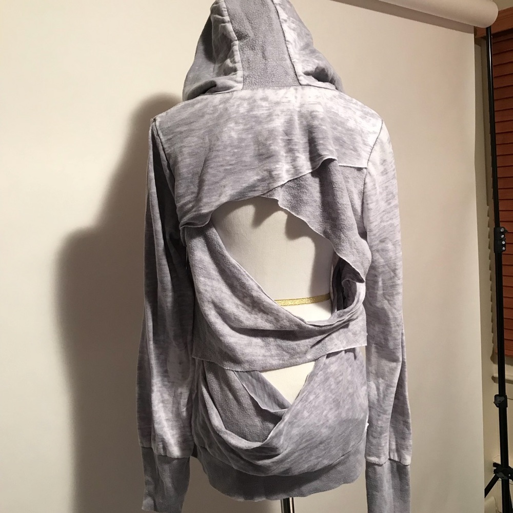Chaser open back hoodie size M distressed