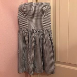 Striped Strapless Dress