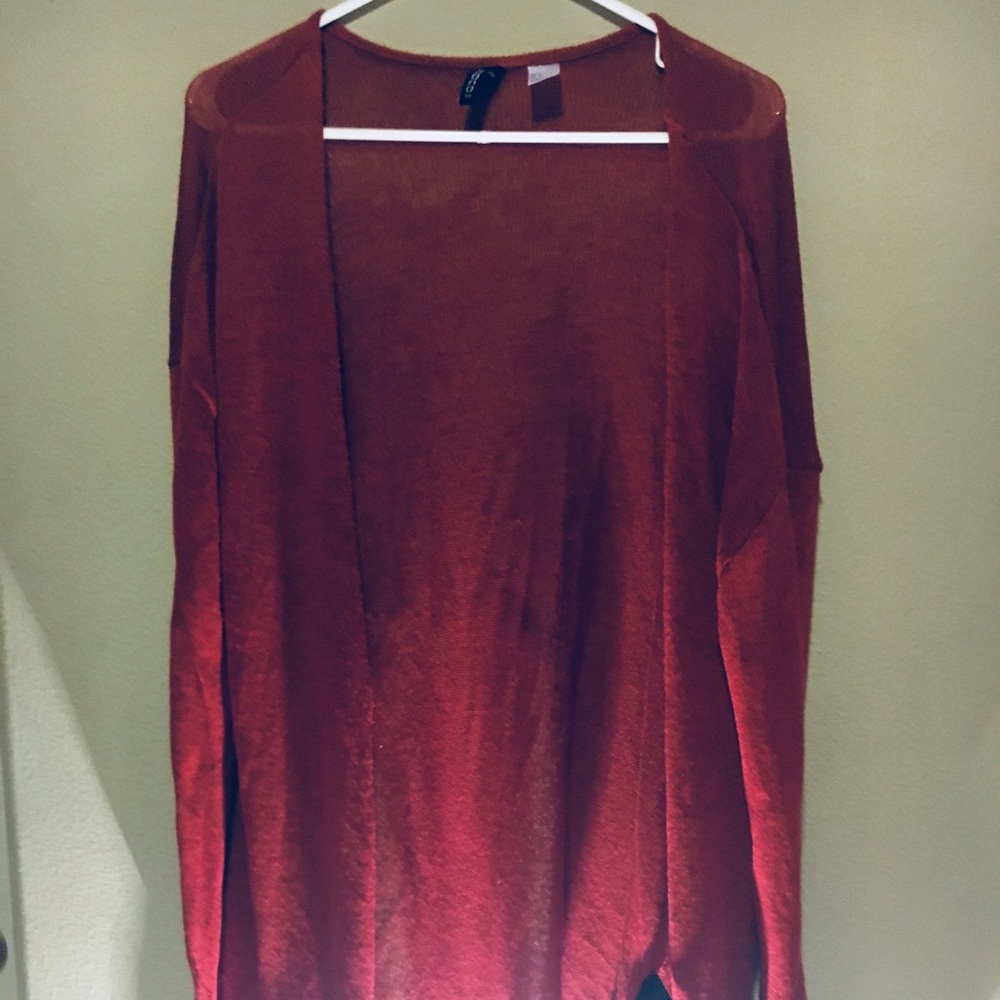 Burnt orange long sleeve cardigan