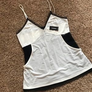 Express lined with lace tank top