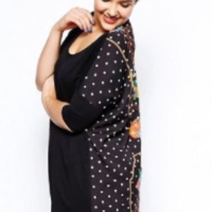 ASOS Curve Black print-back dress