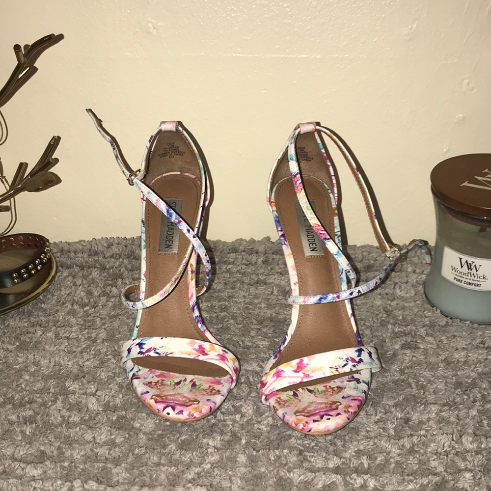 Strappy Floral Steve Madden Heels