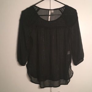 Black and silver dress shirt