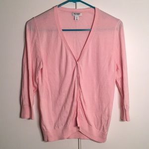 Pink 3/4 sleeve cardigan