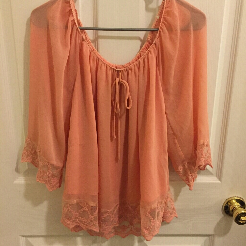 NWOT* XXI~ Blush Dolman Sleeve Peasant Blouse