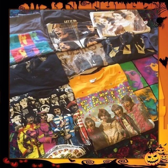 SOLD Vintage Beatles Tour Shirt Lot Peppers 90s - Picture 1 of 8