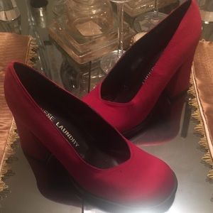 Gorgeous Red Satin Heels